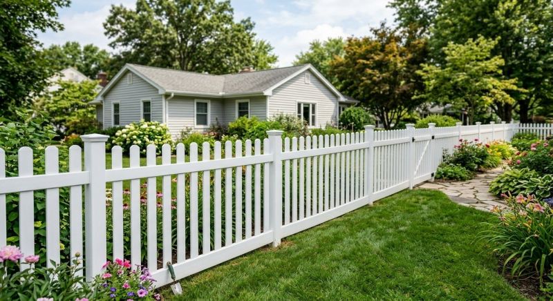 White Pvc Fence Installation in Grand Rapids, MI